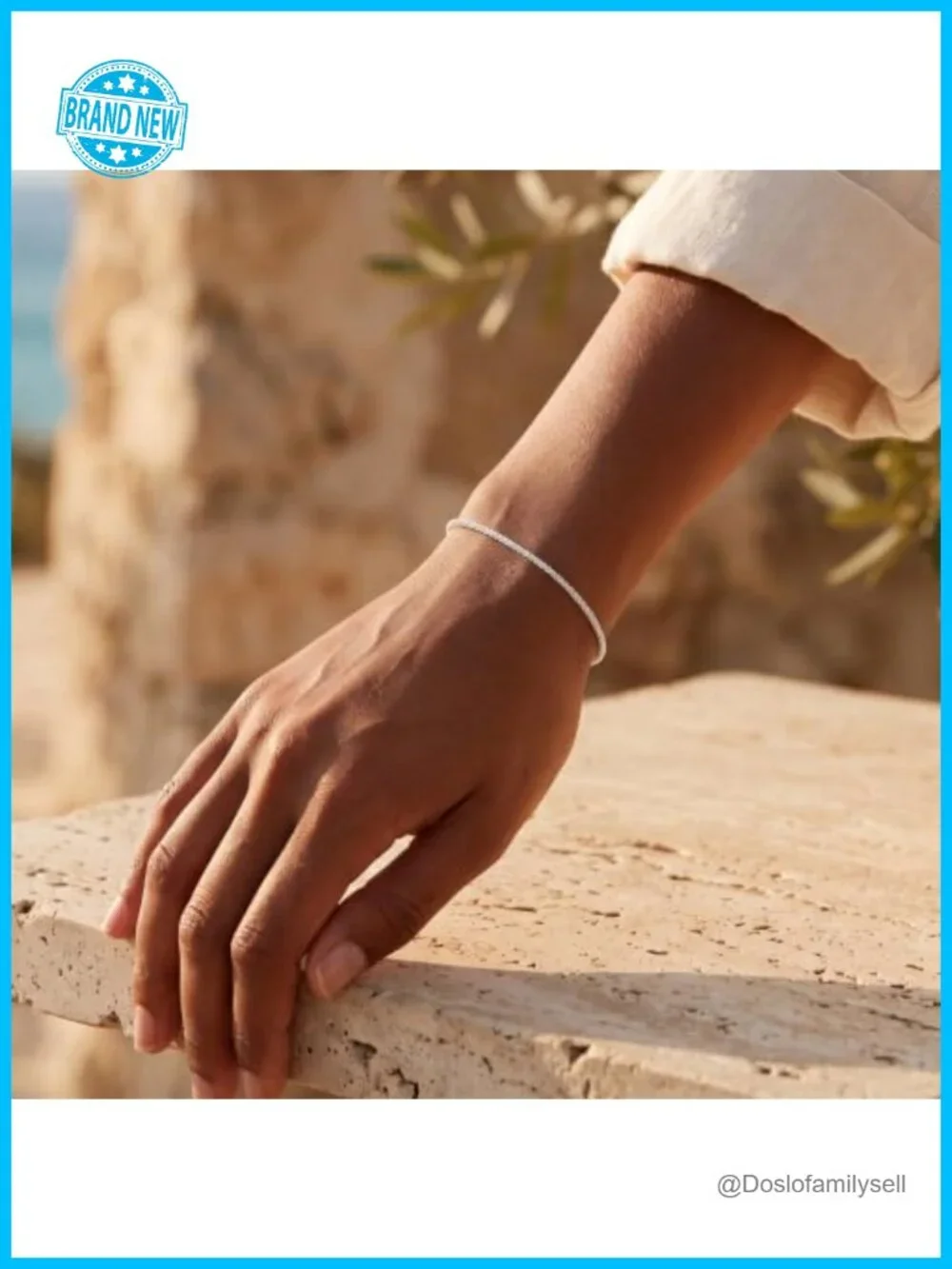 925 Sterling Silver Diamond Cut Link Bracelet 2.5mm Sparkly Bracelet for Women